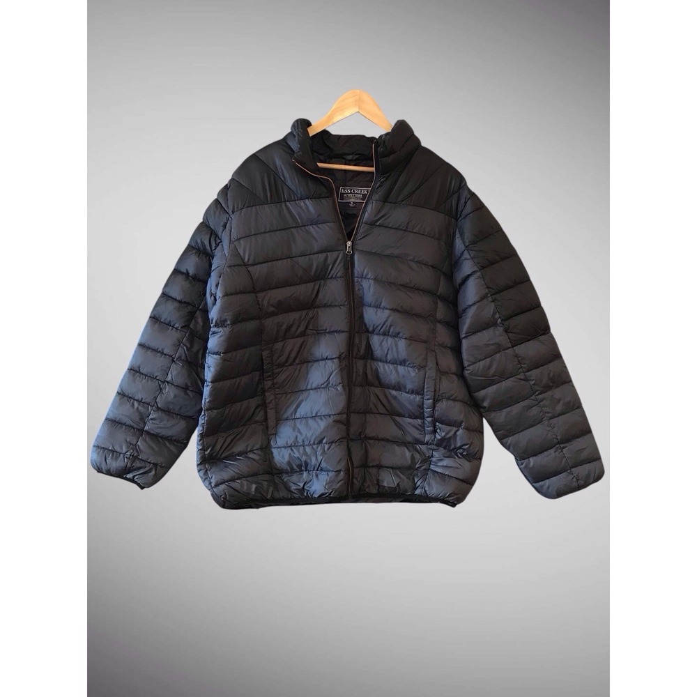 NWT Bass Creek Outfitters Mens‎ Gray & Black Quilted Puffer Jacket NEW Size XXL